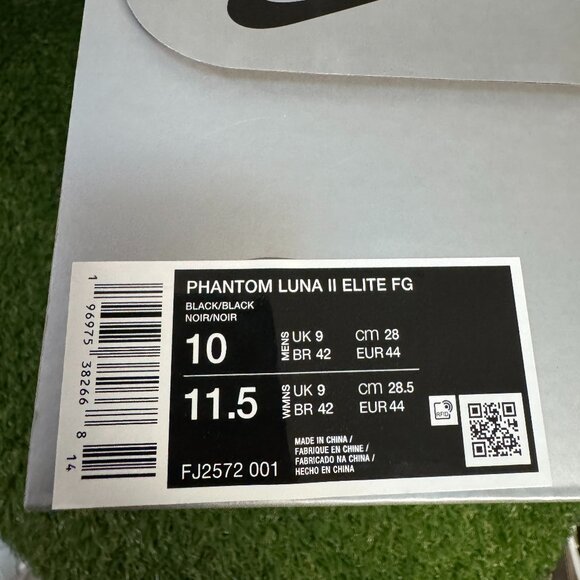 Nike Air Phantom Luna II Elite FG Soccer Cleats Black Men Size 10 FJ2572-001 NEW main image 5